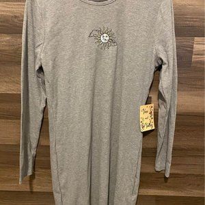 Vine and Valley Grey Sun Long Sleeve T-Shirt Dress